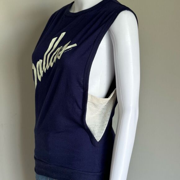 Vintage Dallas TM Side Open Navy Tank Top - Picture 5 of 10